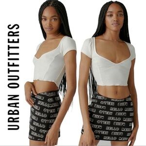 Urban Outfitters | Alice Low Rise Scoop Waist Mini Skirt Sweater Knit Hello New